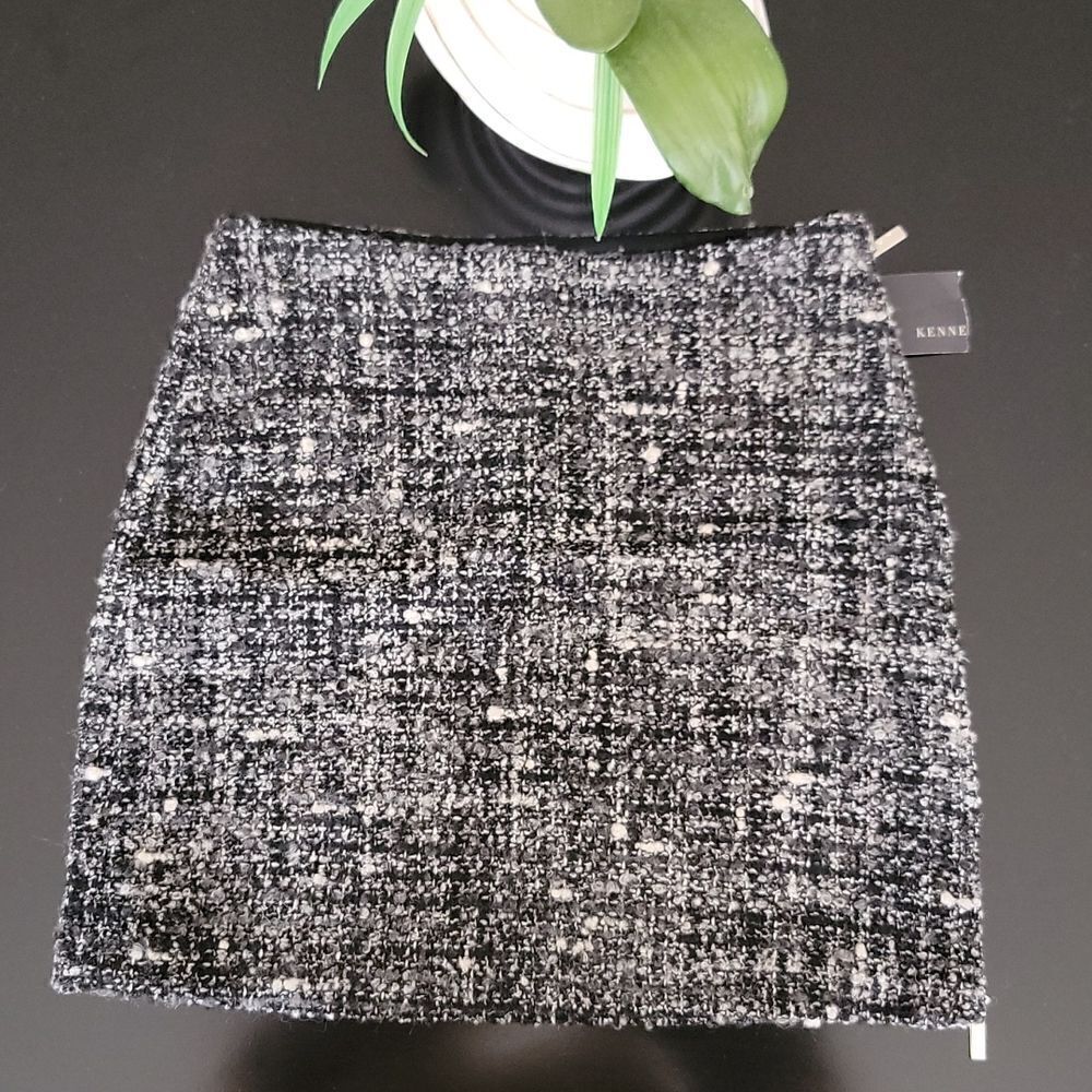 Kenneth Cole Black Gray White Skirt Women's Size 2